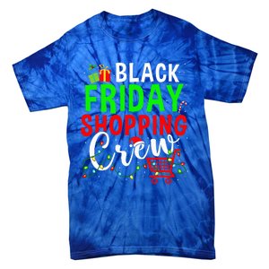 Friday Shopping Crew Christmas Lights Black Shopping Family  Tie-Dye T-Shirt