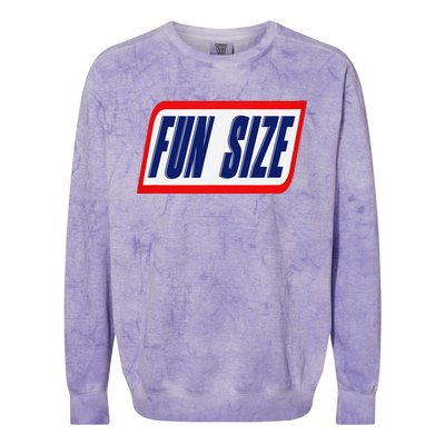 Fun Size Candy Bar Style Label Colorblast Crewneck Sweatshirt