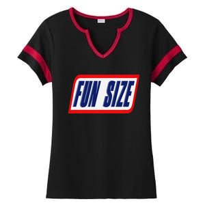 Fun Size Candy Bar Style Label Ladies Halftime Notch Neck Tee