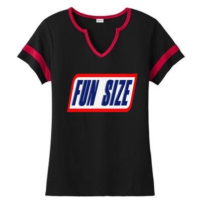 Fun Size Candy Bar Style Label Ladies Halftime Notch Neck Tee