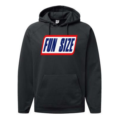 Fun Size Candy Bar Style Label Performance Fleece Hoodie