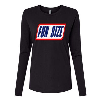 Fun Size Candy Bar Style Label Womens Cotton Relaxed Long Sleeve T-Shirt