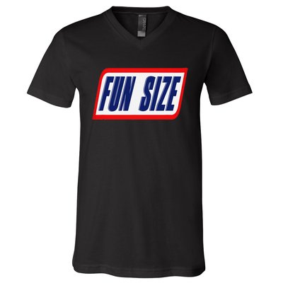 Fun Size Candy Bar Style Label V-Neck T-Shirt