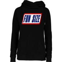 Fun Size Candy Bar Style Label Womens Funnel Neck Pullover Hood