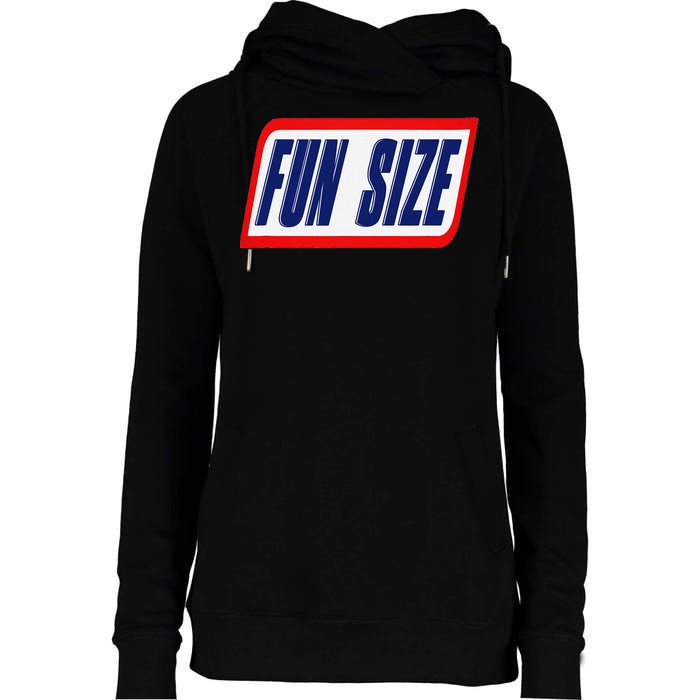 Fun Size Candy Bar Style Label Womens Funnel Neck Pullover Hood