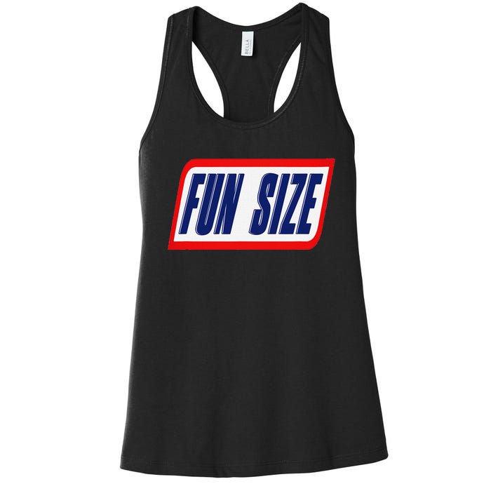 Fun Size Candy Bar Style Label Women's Racerback Tank