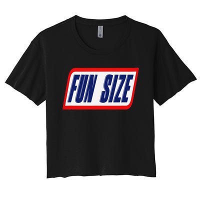 Fun Size Candy Bar Style Label Women's Crop Top Tee