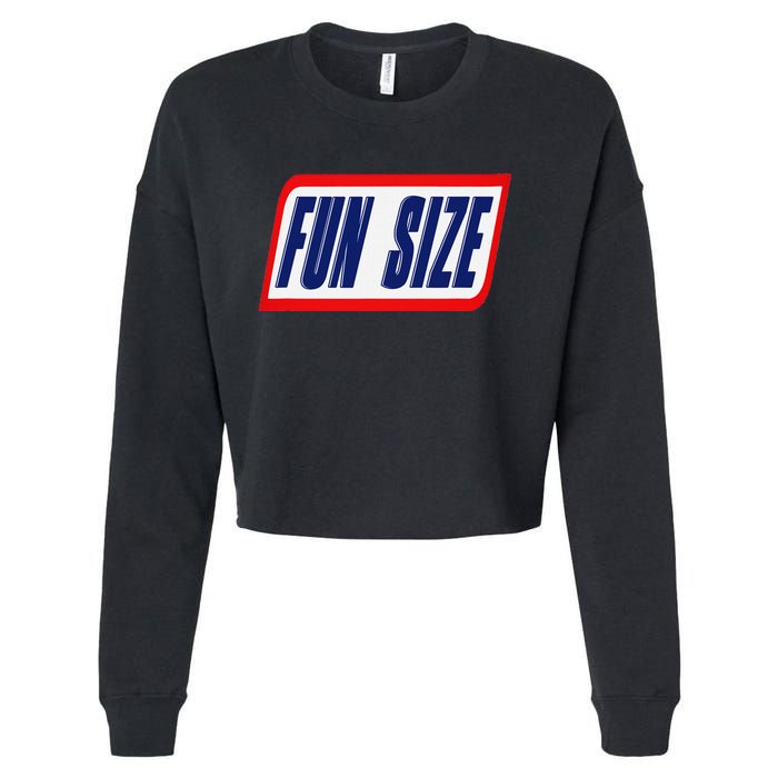 Fun Size Candy Bar Style Label Cropped Pullover Crew