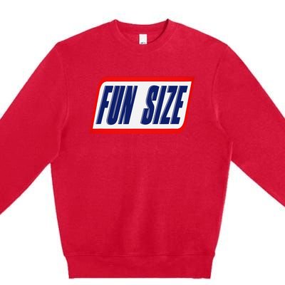 Fun Size Candy Bar Style Label Premium Crewneck Sweatshirt