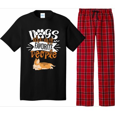 Funny Sleeping Cute Dog Quote Dogs Are My Favorite People Gift Pajama Set