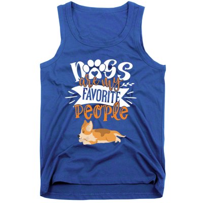 Funny Sleeping Cute Dog Quote Dogs Are My Favorite People Gift Tank Top