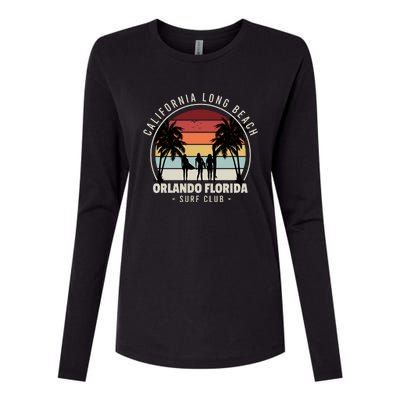 Florida Surf Club Womens Cotton Relaxed Long Sleeve T-Shirt