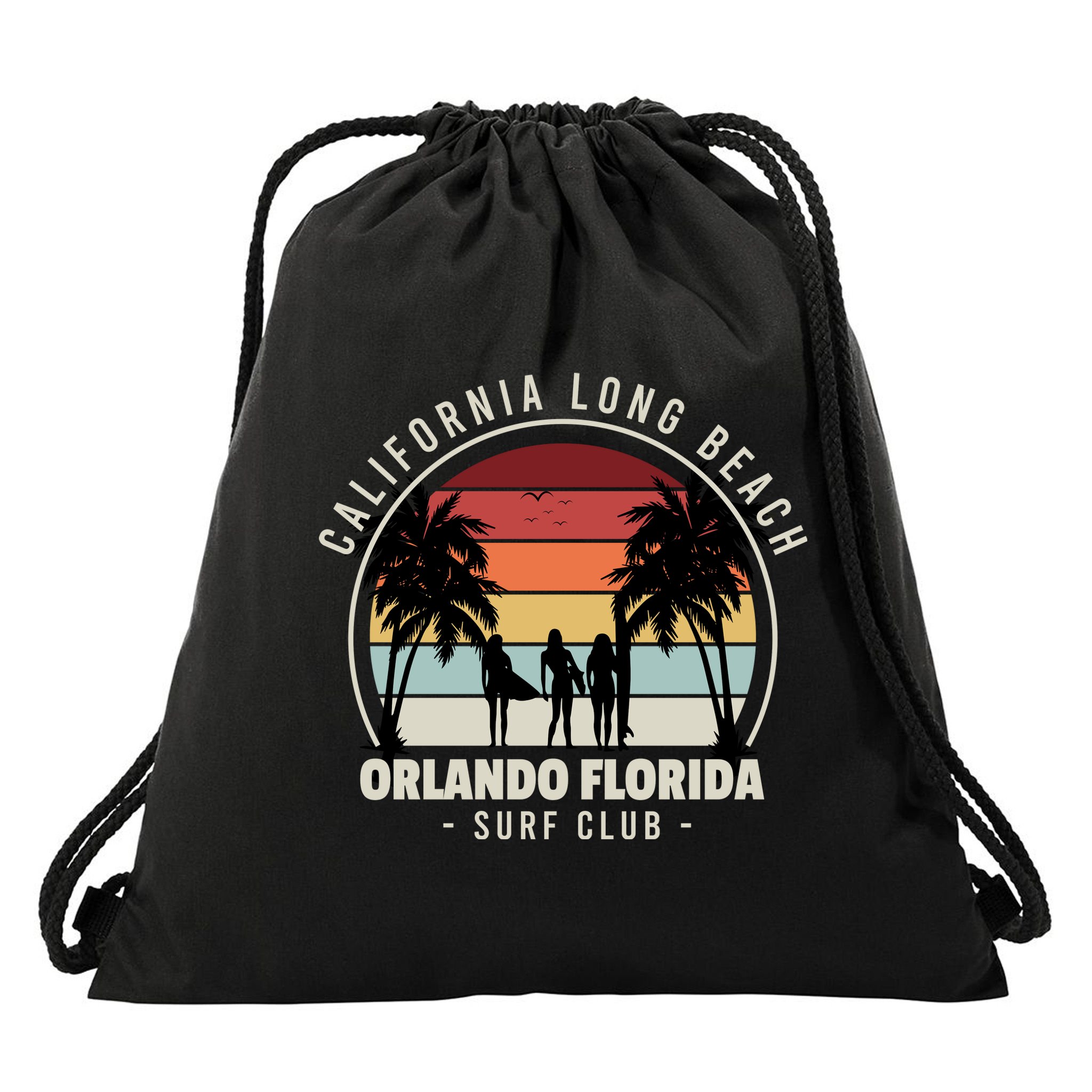 Florida Surf Club Drawstring Bag
