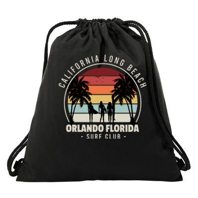 Florida Surf Club Drawstring Bag