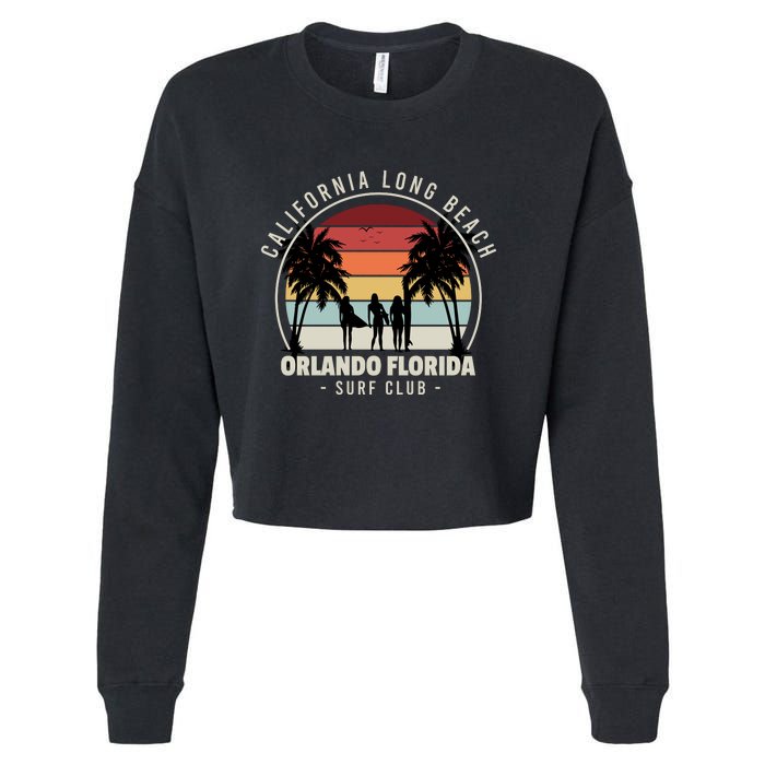 Florida Surf Club Cropped Pullover Crew