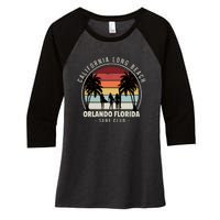 Florida Surf Club Women's Tri-Blend 3/4-Sleeve Raglan Shirt