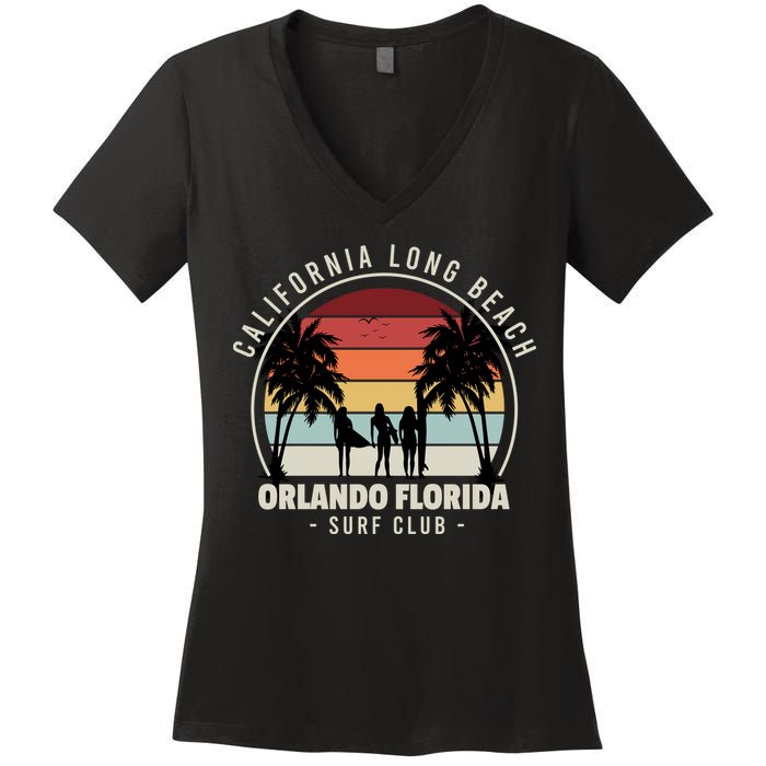 Florida Surf Club Women's V-Neck T-Shirt