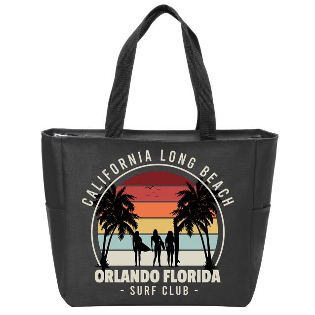Florida Surf Club Zip Tote Bag