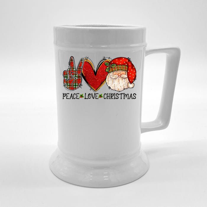 Festive Santa Claus Joyful Holiday Season Beer Stein