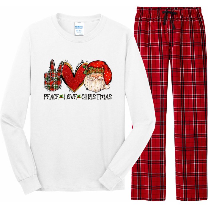 Festive Santa Claus Joyful Holiday Season Long Sleeve Pajama Set