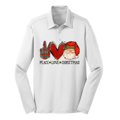 Festive Santa Claus Joyful Holiday Season Silk Touch Performance Long Sleeve Polo