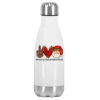 Festive Santa Claus Joyful Holiday Season Stainless Steel Insulated Water Bottle