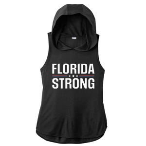 Florida Strong Community Strength Prayer Support Ladies PosiCharge Tri-Blend Wicking Draft Hoodie Tank