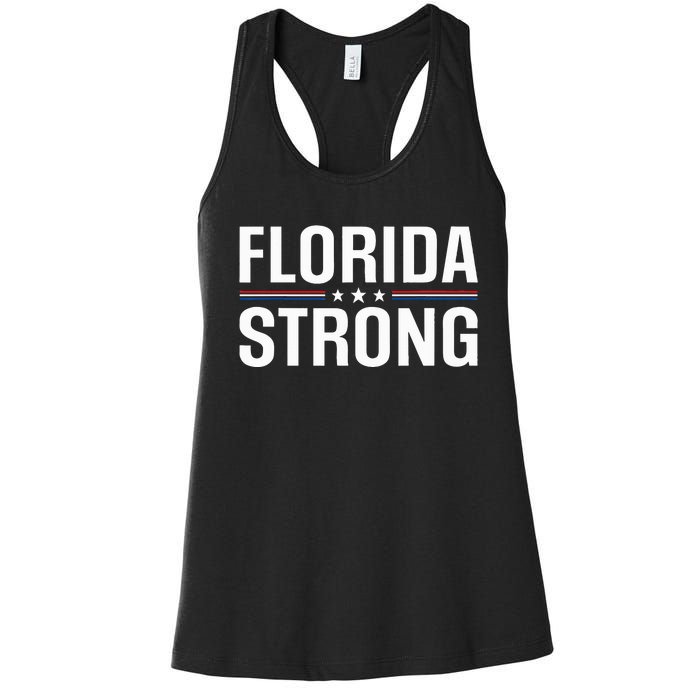 Florida Strong Community Strength Prayer Support Women's Racerback Tank