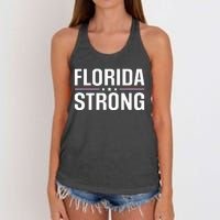 Florida Strong Community Strength Prayer Support Women's Knotted Racerback Tank