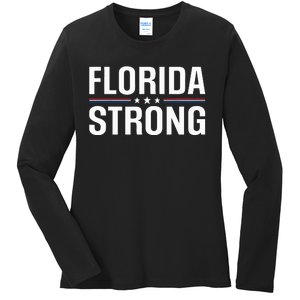 Florida Strong Community Strength Prayer Support Ladies Long Sleeve Shirt