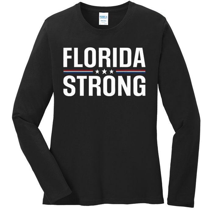 Florida Strong Community Strength Prayer Support Ladies Long Sleeve Shirt