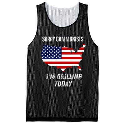 Funny Sorry Communists IM Grilling Today Mesh Reversible Basketball Jersey Tank