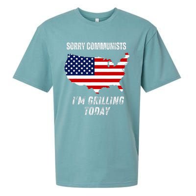 Funny Sorry Communists IM Grilling Today Sueded Cloud Jersey T-Shirt