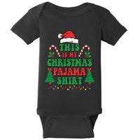 Funny Santa Christmas Pajama Festive Holiday Costume Baby Bodysuit