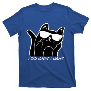 Funny Sarcastic Cat I Do What I Want Adults Gift T-Shirt