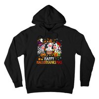 Funny Santa Cow Happy HalloThanksMas Costume Hoodie