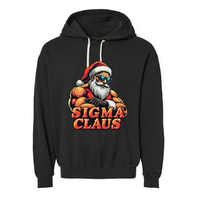 Funny Sigma Claus 2024 Christmas Santa Rizz Garment-Dyed Fleece Hoodie