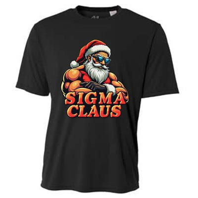 Funny Sigma Claus 2024 Christmas Santa Rizz Cooling Performance Crew T-Shirt