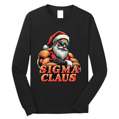 Funny Sigma Claus 2024 Christmas Santa Rizz Long Sleeve Shirt