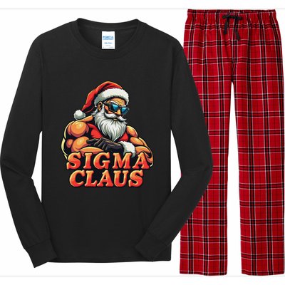 Funny Sigma Claus 2024 Christmas Santa Rizz Long Sleeve Pajama Set