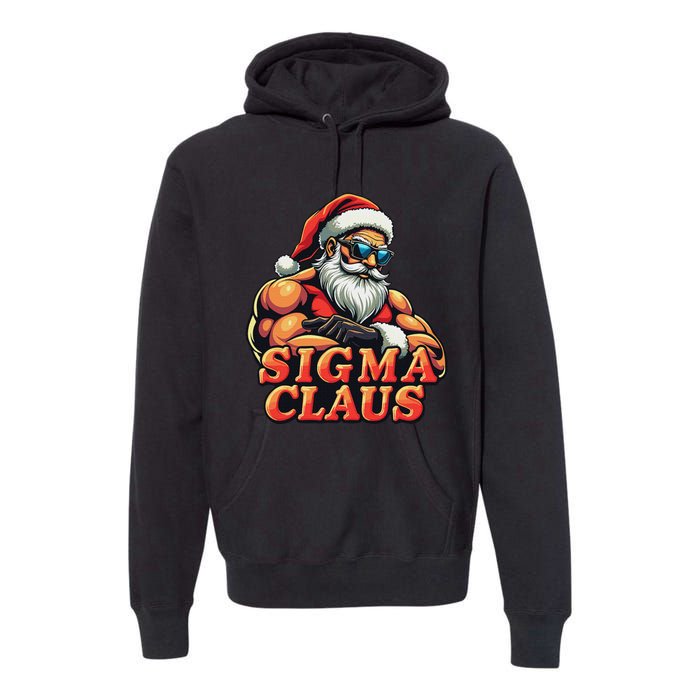 Funny Sigma Claus 2024 Christmas Santa Rizz Premium Hoodie