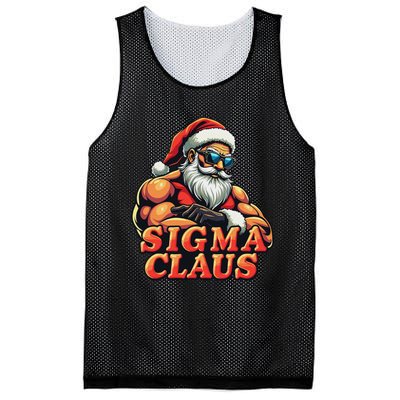 Funny Sigma Claus 2024 Christmas Santa Rizz Mesh Reversible Basketball Jersey Tank