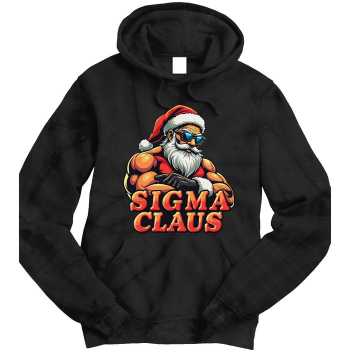 Funny Sigma Claus 2024 Christmas Santa Rizz Tie Dye Hoodie