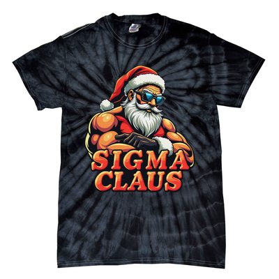 Funny Sigma Claus 2024 Christmas Santa Rizz Tie-Dye T-Shirt