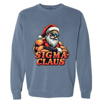 Funny Sigma Claus 2024 Christmas Santa Rizz Garment-Dyed Sweatshirt