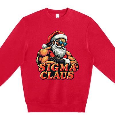 Funny Sigma Claus 2024 Christmas Santa Rizz Premium Crewneck Sweatshirt