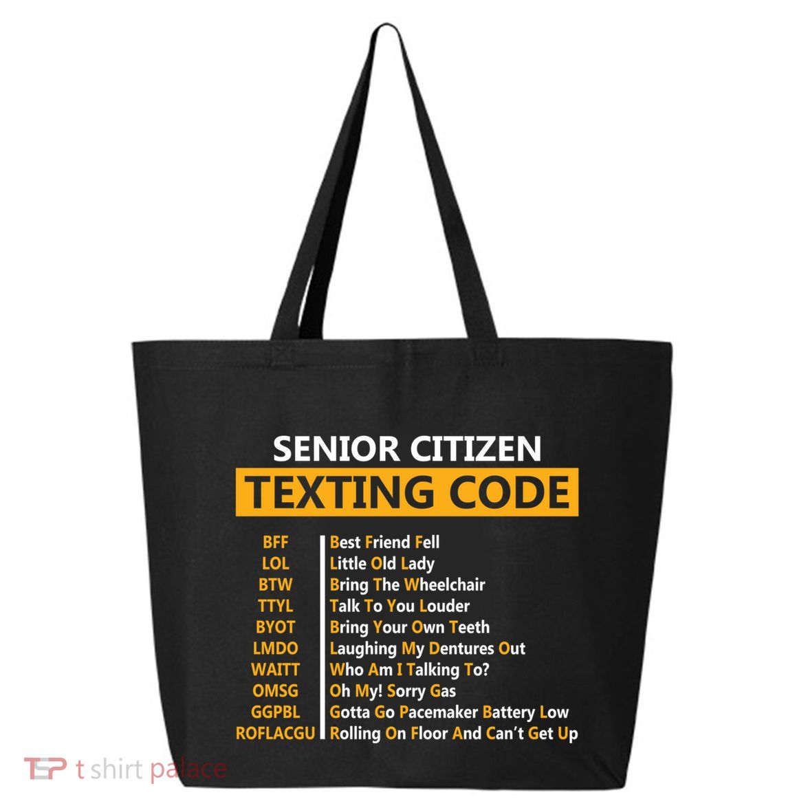 Funny Senior CitizenS Texting Code Design Gift For Grandpa Gift 25L Jumbo Tote