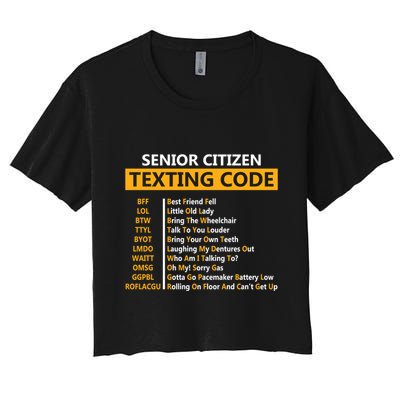 Funny Senior CitizenS Texting Code Design Gift For Grandpa Gift Crop Top