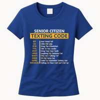 Funny Senior CitizenS Texting Code Design Gift For Grandpa Gift Womens T-Shirt