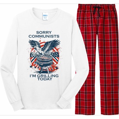 Funny Sorry Communists IM Grilling Today Long Sleeve Pajama Set